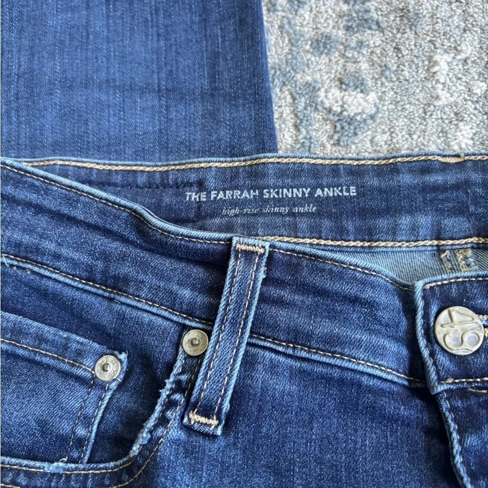 AG Adriano Goldschmied Dark Blue High-Rise Skinny Jeans